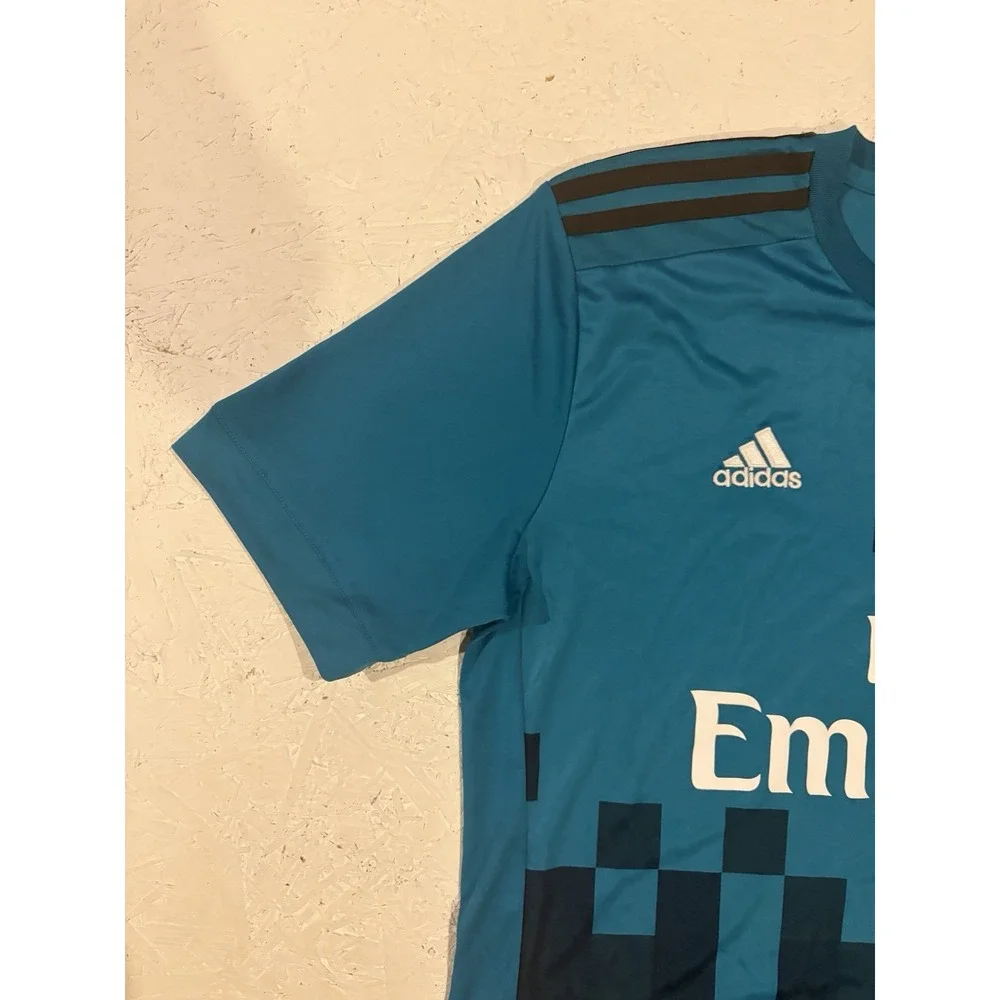 Adidas Real Madrid Third 2017/18 Soccer Jersey Mens Large Teal Blue Football